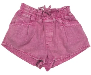 Urban Outfitters Lumiere Pink Cotton Drawstring Denim Shorts Women's Size S / 26 - Picture 1 of 4