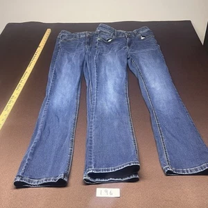 Maurices Jeans Womens 0 Short Blue Denim Mid Rise Straight. Lot Of 2 - Picture 1 of 14
