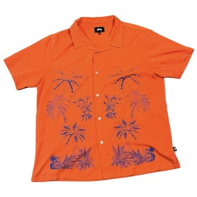 Camisa con botones Stussy Palm Tree para hombre talla XL Foto 1 de 2