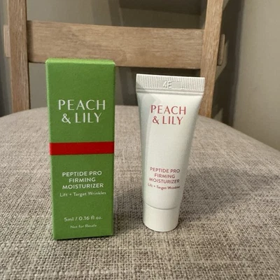 Укрепляющий увлажняющий крем Peach & Lily Peptide Pro образец размер 0,16 унции/5 мл новый в коробке - Изображение 1 из 2