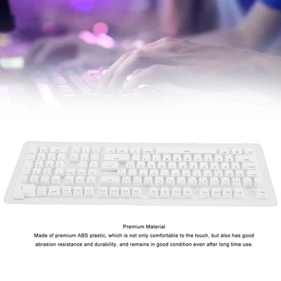 110 Keys Keyboard Keycaps Brazilian Portuguese Mechanical Keyboard Translucent - Image 1 of 4