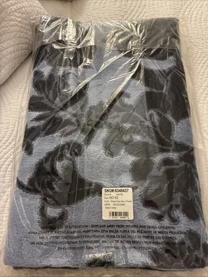 Toalla de Playa Lands’ End Jacquard Azul Marino Floral Nueva con Etiquetas en Paquete Original Foto 1 de 3