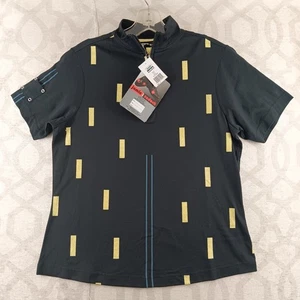 Jamie Sadock Shirt Womens Small 1/4 Zip Black Golf Polo Colorful Lightweight - Picture 1 of 11