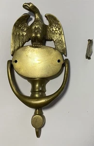 Vintage Brass Door Knocker Eagle Americana Patriotic with screws heavy - Picture 1 of 7