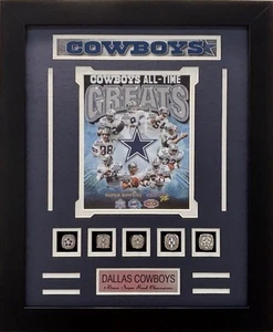 Dallas Cowboys All Time Greats 5 Time Super Bowl Champions Ring Frame - Picture 1 of 1