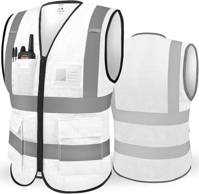 Chaleco de Seguridad Reflectante Alta Visibilidad Clase Ii Chaleco de Malla para Mujeres y Hombres Conoce  Foto 1 de 4
