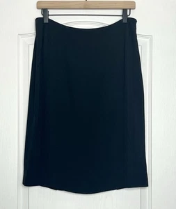 Gonna nera a matita/dritta Lafayette 148 taglia 10 foderata zip laterale carriera ufficio - Foto 1 di 6