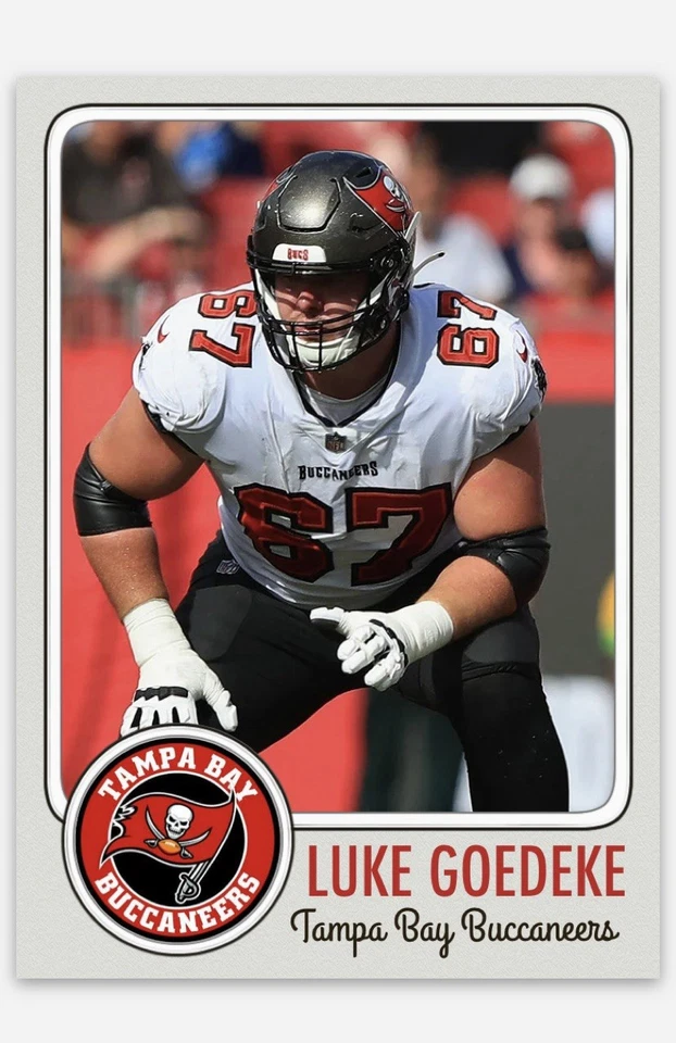 Luke Goedeke  Novelty Football Card! Tampa Bay Buccaneers - Image 1 of 1
