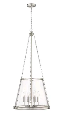 Z-Lite 341P18-BN Prescott 4 Light 18 inch Brushed Nickel Pendant Ceiling Light - Image 1 of 4
