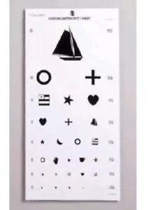 "Brandneu Kind Kinder Kindergarten Augenuntersuchung Test Wandkarte 22"" x 11"" - Bild 1 von 1