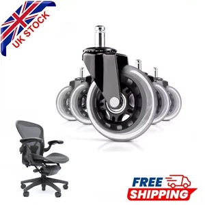 3 Inch Rollerblade Wheels Casters for Herman Miller Aeron Mirra - USED - Picture 1 of 7