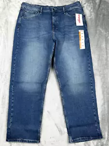 Wrangler Relaxed Fit Straight Leg Medium Wash Womens Sz 38x30 Stretch Jeans NWT - Picture 1 of 10