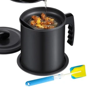 Bacon Grease Container With Strainer 1.3l / 5.2 Cups Oil Storage Holder Can For - Picture 1 of 6
