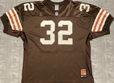 Auténtica camiseta de fútbol americano vintage Reebok NFL Cleveland Browns Jim Brown Foto 1 de 4