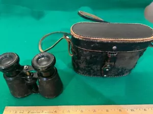 Antike Vintage Lefils Paris schwarze Opernbrille + Lederetui - Bild 1 von 13