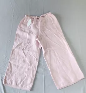 Womens Jaskar 100% linen pink cropped pants Size Medium New $135.00 - Picture 1 of 7