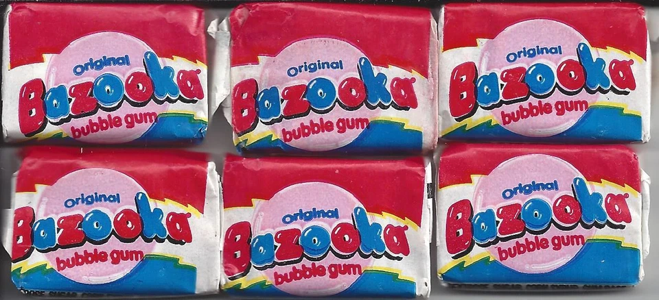 1996 Topps Bazooka Bubble Gum 6 Sealed Sticks-NIW - Image 1 of 1