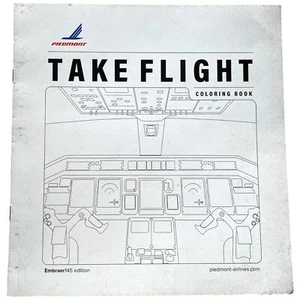 Piedmont Airlines Embraer 145 Malbuch Aktivitätsseiten Flug nehmen Vintage - Bild 1 von 10