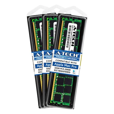 96GB KIT 3X 32GB PC3-10600 ME253LL/A ECC REGISTERED APPLE Mac Pro MEMORY RAM - Image 1 of 4