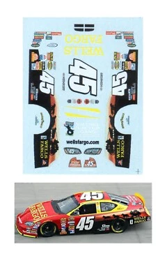 #45 Kyle Petty Wells Fargo 2006-07 1/64 比例贴花 AFX Tyco Lifelike Autoworld — 第 1/3 张图片
