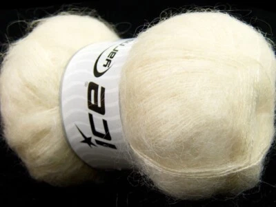 Hilos de hielo Cream Bermuda Mohair 35047 DK 100gr 546yds Foto 1 de 3