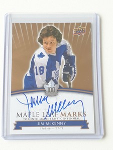 MLM-MC Jim McKenny - Maple Leaf Marks Auto Toronto Centennial 2017 Upper Deck