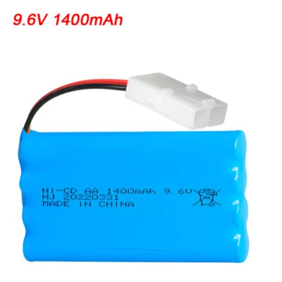 1Pcs 9.6V 1400mAh NiCd AA Rechargeable Battery for Remote Control Car Truck Boat - Image 1 of 4