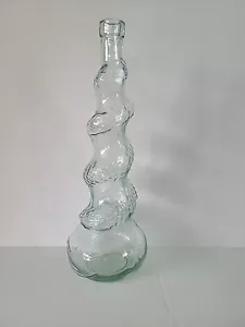 Schlangenglas Flasche Made in Spain Swiss American Inc bläulich St Louis Missouri - Bild 1 von 9