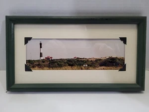 Framed Souvenier Photo of Fire Island National SeaShore 13x7 Frame Green - Picture 1 of 5