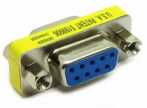 10x Gender Changer 9 pin Female to Female Serial RS232 Adapter Coupler DB9 - Picture 1 of 2