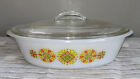Vintage Atomic Oval Casserole Ovenware with Lid-Glasbake