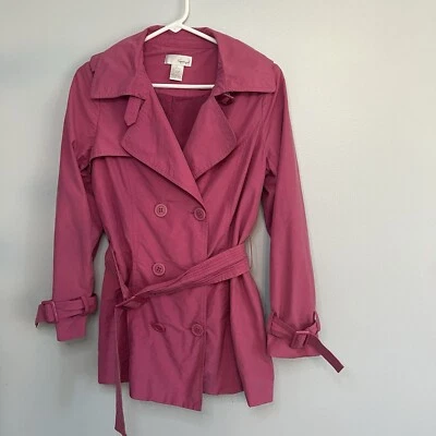 Gabardina Spiegel Mujer Chaqueta con Cinturón Rosa Talla 6 Barbie Bolsillo Corto Y2K Años 90 Foto 1 de 4