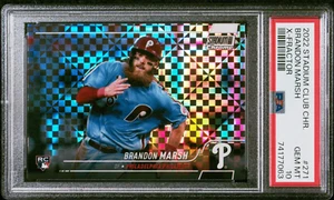 PSA 10! Brandon Marsh 2022 Topps Stadium Club Chrome X-Fractor Rookie Card #271 - Bild 1 von 2