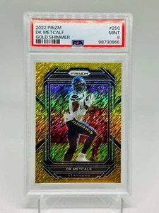 DK Metcalf 2022 Panini Prizm Gold Shimmer 03/10 PSA 9 Seattle Seahawks #256 S666 - Picture 1 of 2