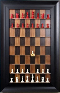 Straight Up Chess Board - Dark Walnut Series with 3 1/2' Wide Scoop - Picture 1 of 1