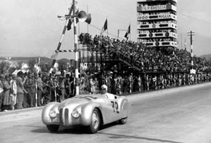 1940 Mille Miglia Grand Prix - BMW 328 Mille Miglia Roadster - Photo Magnet - Picture 1 of 2