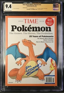 POKEMON TIME MAGAZINE Charizard-CGC/JSA Eric Stuart 9.4 - Imagen 1 de 2