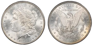 1883-CC Morgan Silber Dollar PCGS MS63 OGH PQ !!! - Bild 1 von 3