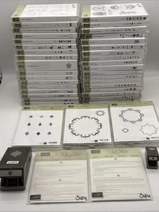 Lot of 38 New & Used Sets of Stampin' Up! Rubber and Clear Stamps Plus Extras - Picture 1 of 15
