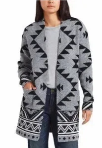 Suéter Frye Western Para Mujer Talla XL Gris Frente Abierto Tejido Acogedor Cómodo Cárdigan - Imagen 1 de 12
