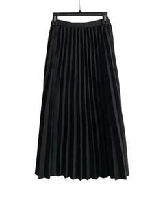 Women's Black Pleated A-Line Maxi Skirt A New Day Career Wear Office Work XS - Foto 1 di 3