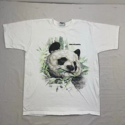 Vintage Panda T Shirt Adult Medium Nature Animals Atlanta Zoo Big Graphic 90s - Image 1 of 4