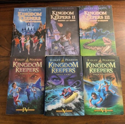 Kingdom Keepers Books 1–6 Ridley Pearson Disney Lot PB & HC Mixed Good Condition - Image 1 of 3