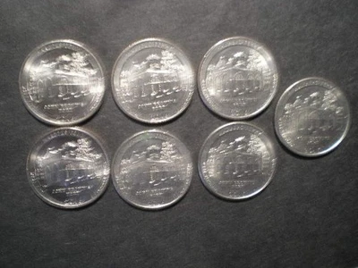 Lot of (7) 2016 Harpers Ferry National Historical Park 5oz Silver Quarter Dollar - Image 1 of 3