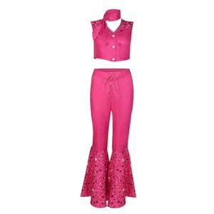 Barbie Rosa Vaquera Conjunto Disfraz Carnaval Carnaval para Adulto Mujer - Imagen 1 de 10