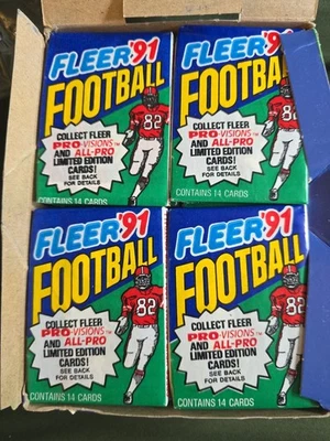 🔴☠️ Fleer 1991🏈 Paquete de 14 tarjetas de fútbol americano - 💥Nuevas selladas de fábrica💥 Foto 1 de 4