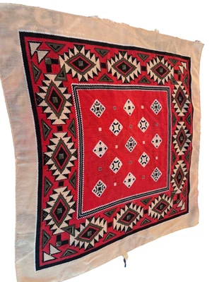 Bandana de polietileno de algodón Montana vintage roja amarilla occidental tribal nativo Concho EE. UU. Foto 1 de 4