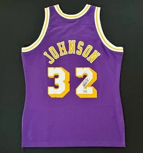 Magic Johnson Signed LA Lakers Mitchell & Ness Authentic Jersey Fanatics - Picture 1 of 5