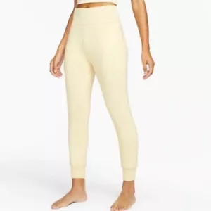 Nike Yoga Women's Sportswear Flow Pants 7/8 Length Slim Fit Oatmeal Small $70 - Picture 1 of 12