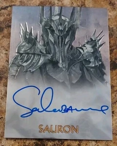 Herr der Ringe RARE Signed Auto Sauron Topps Chrome Sala Baker Trilogy 🔥 🔥  - Bild 1 von 3